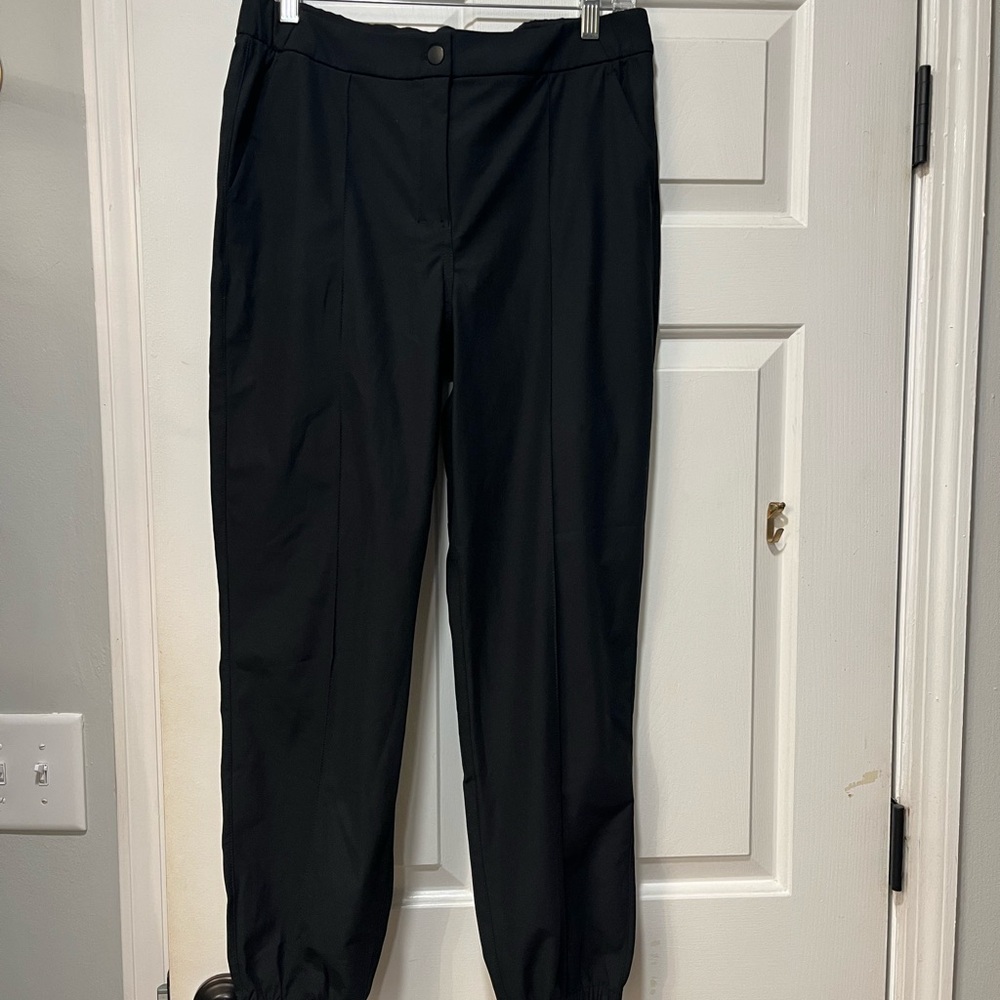 Lululemon Women’s Warpstreme High Rise 7/8 Zip Up Button Black Jogger Pant Sz 30